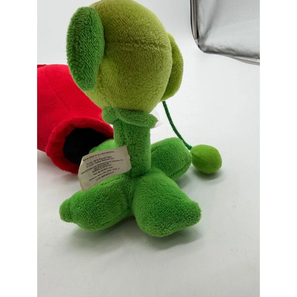 Plants vs Zombies Peashooter Plush Set Green Red 6 inch Stuffed Toy EA Jazwares